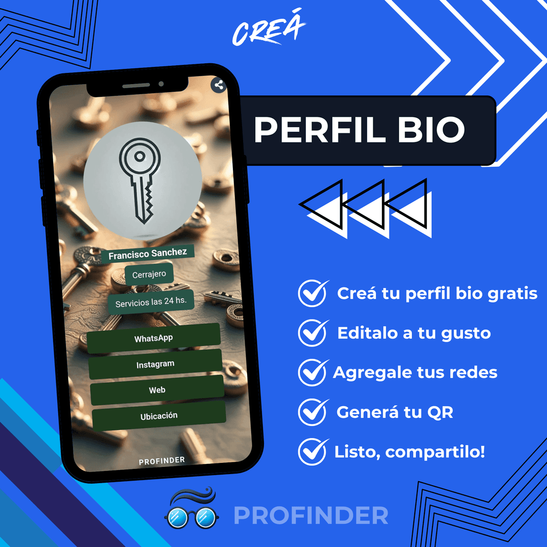 Crea tu perfil profesional en Profinder